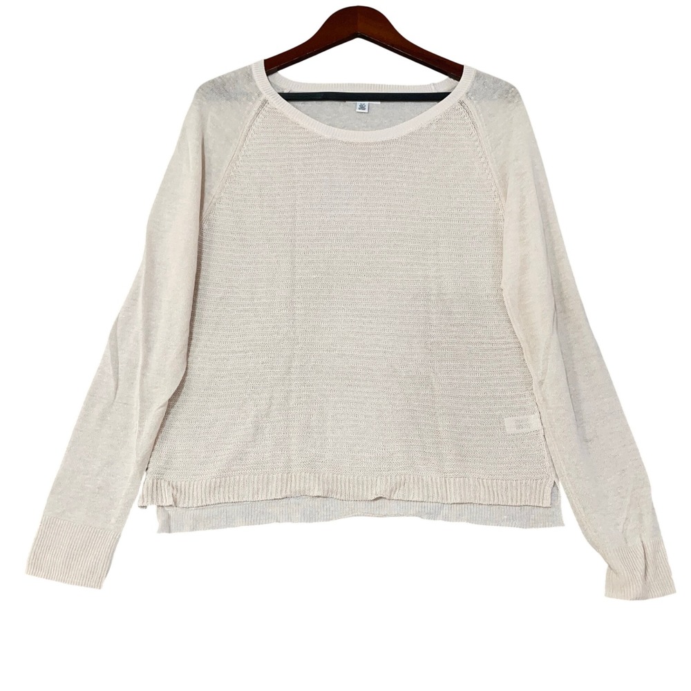 Calvin Klein Women's S Linen Blend Knit Pullover Sweater Light Coral Pink